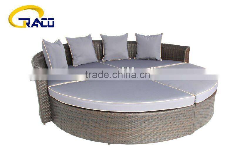 Granco KAL114 round wicker rattan sofa set