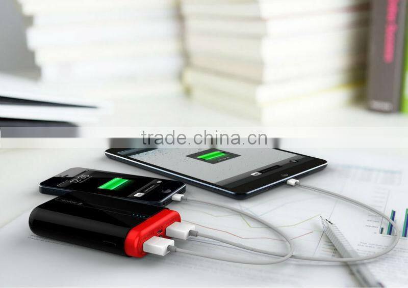 Dual USB port high brightness led hand lamps portable power bank for iphone
