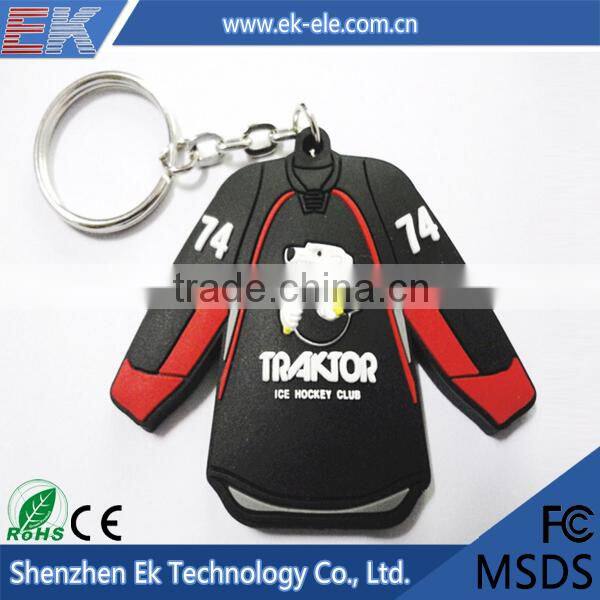 High quality cheap custom rubber keychain