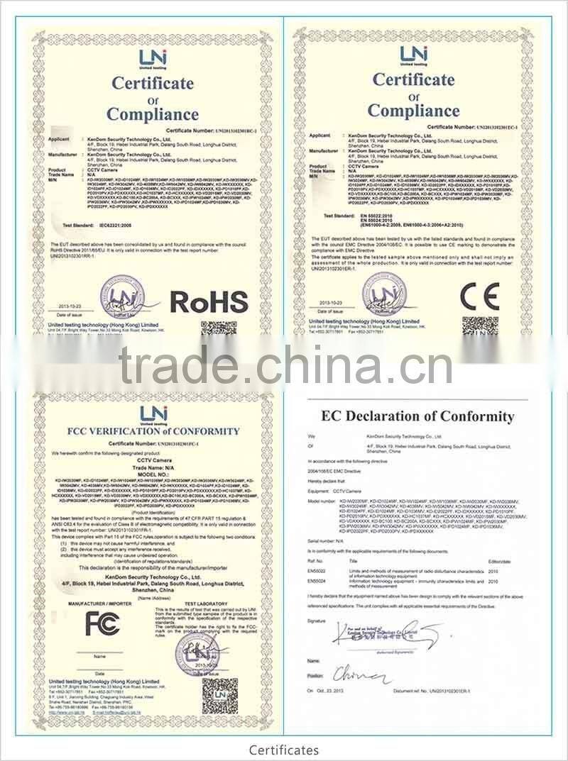 Best price cctv camera ahd cmos sensor CE,FCC,RoHS alarm dome camera