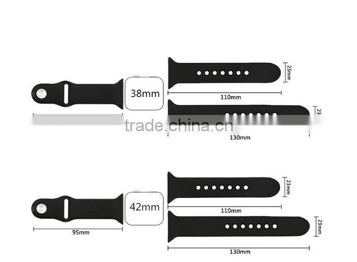 BST 2016 Beat selling !! silicone band for apple watch, Watch Strap Band for Apple Watch Band 38mm 42mm