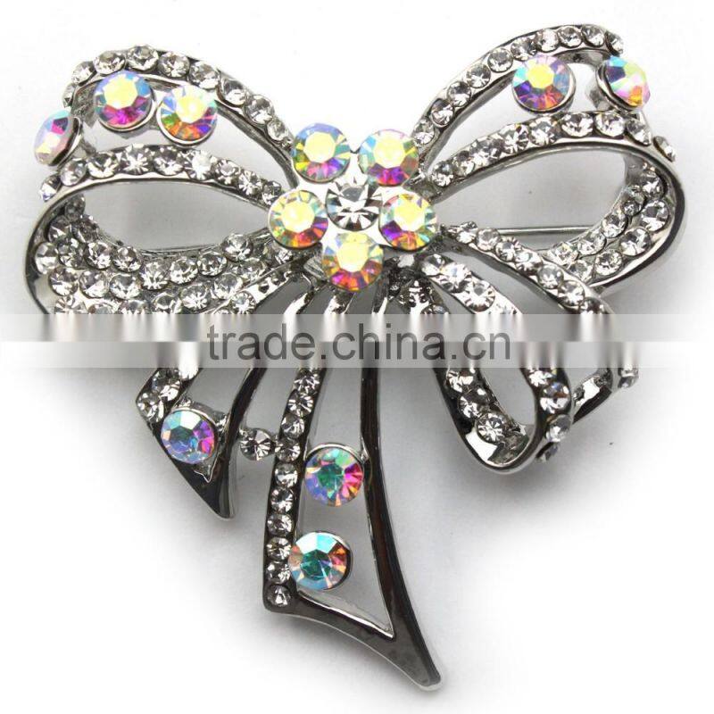 Butterfly Rhinestone Metal Brooch Pins,Color Rhinestone Brooch For Suit
