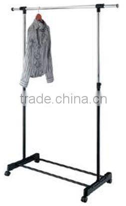 Retractable metal garment clothes rack