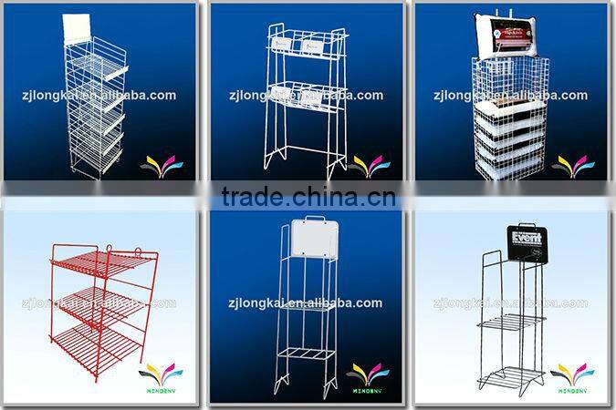 China supplier black metal antique red wine display stand