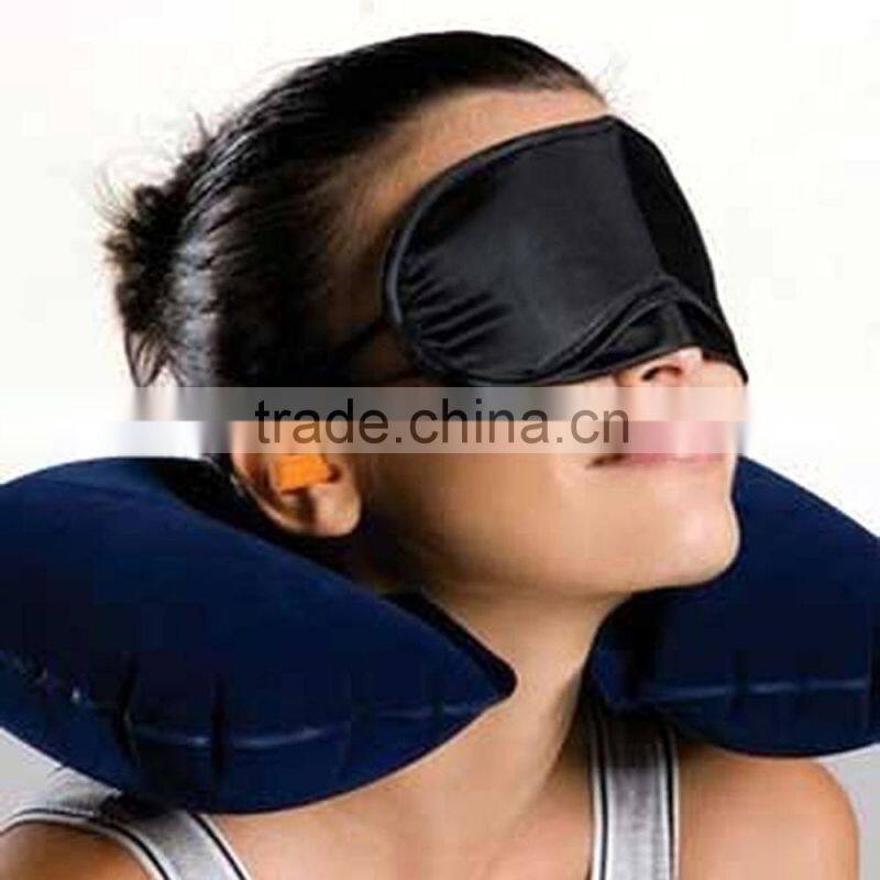 Travel head neck rest pillow air cushion inflatable support