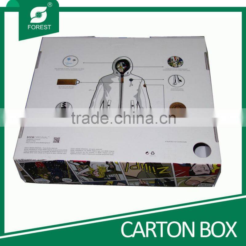 CARTON BOX PACKING FASHION GARMENT WITH TRANSPARENT WINDOW