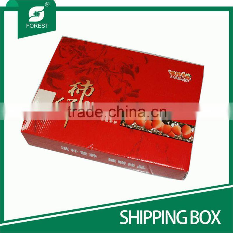 WAX-COATED CARDBOARD SHIPPING BOXES FOR PACKING FOOD WITH EMBOSSING LOGO