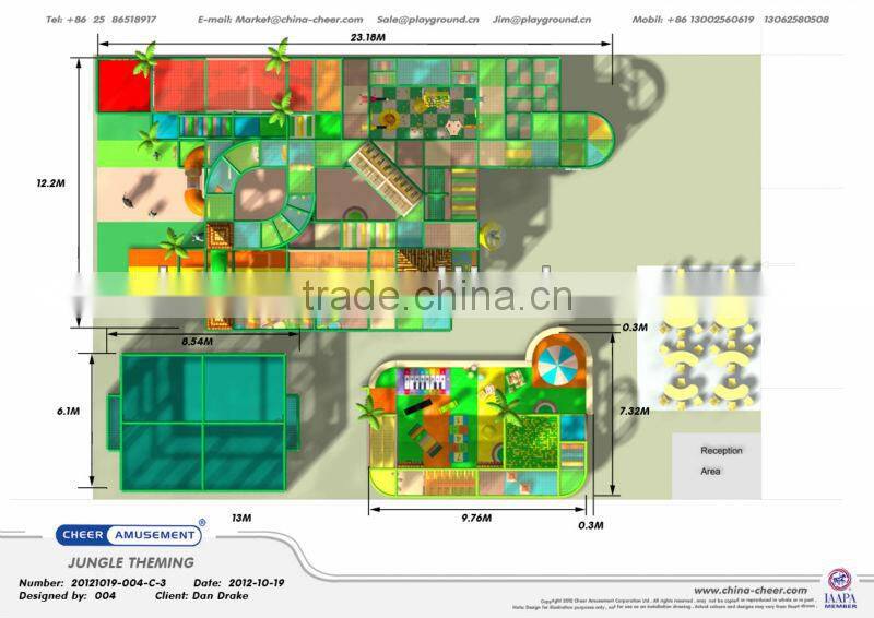 Cheer Amusement jungle Themed kids indoor playground design