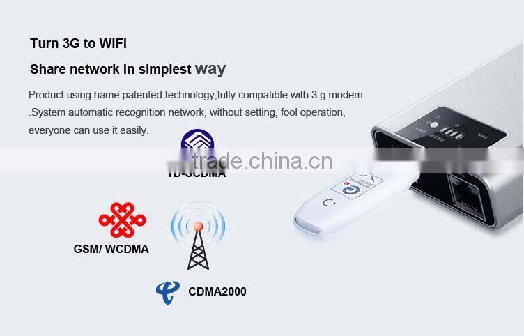 Broadband wireless N wifi router with battery