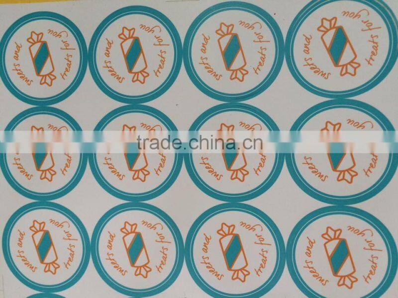 Wholesale logo printed round shape stickers