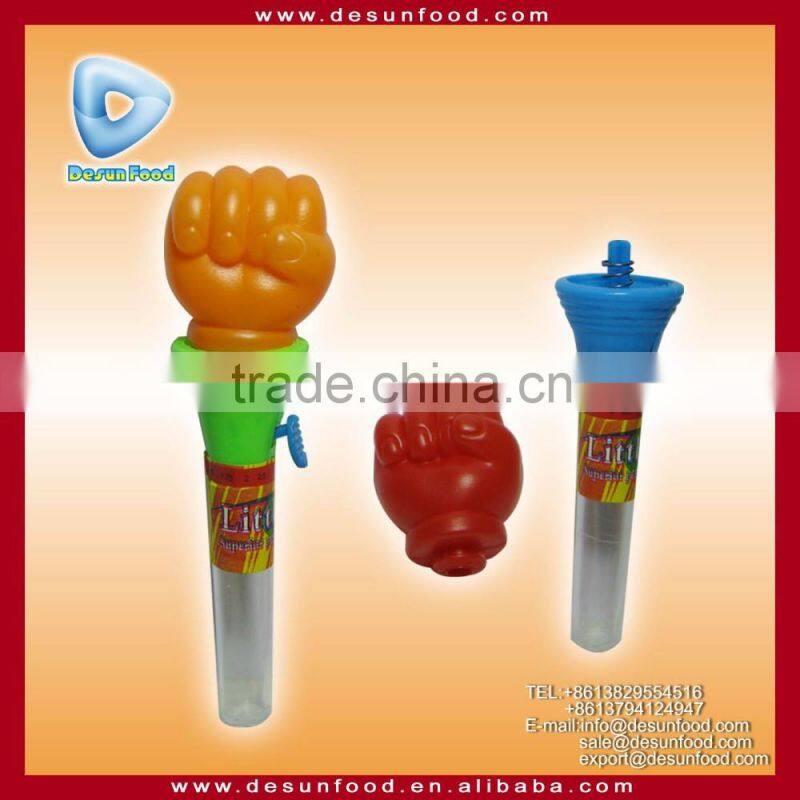 New design funny shooting Fist toy candy