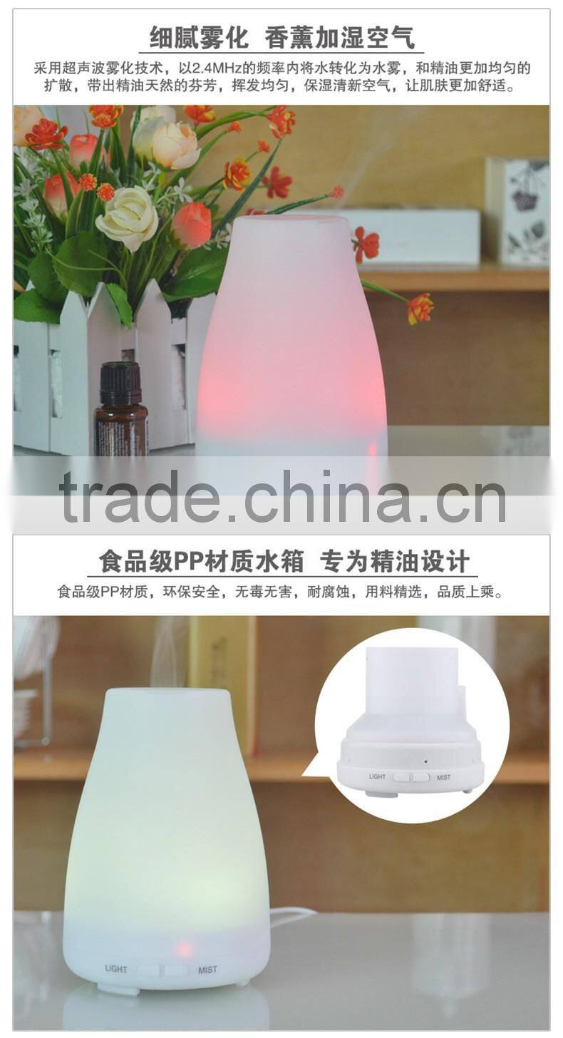 100ML decorative humidifier with changeable coloured lights for home office