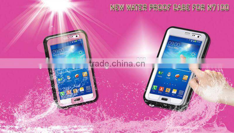 Newest hard PC Material waterproof case for Samsung galaxy note 2