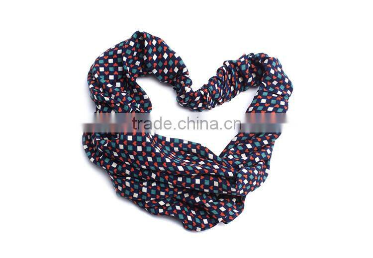2015 Trendy fashion handmade fabric hair accessories, multi color headband for girl