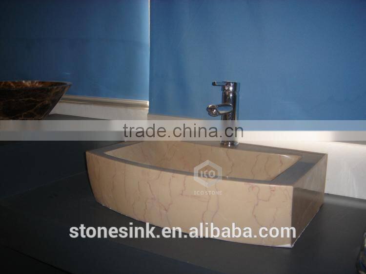 2015 ICOstone new design single marble sink price