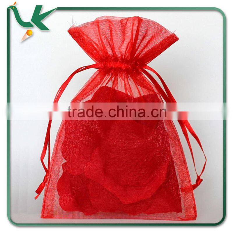 China Wholesale 4'' x 6'' Red Organza Bag