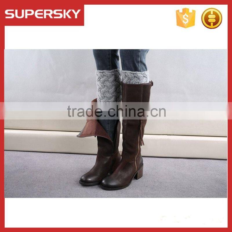 F255 twisty knit pattern crochet boot cuff/wave pattern havd made cute boot cuff