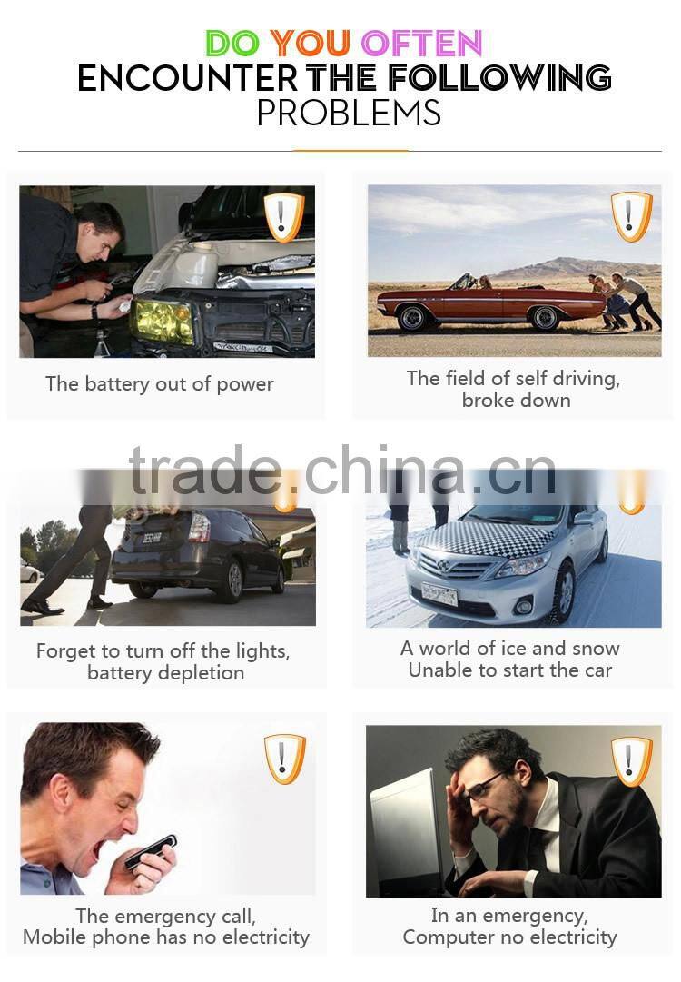 7500mAh 16mm Emergency Car Jump Starter Power Bank Emergency Car Tools