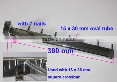 Crossbar fitted display steel hook - 7 nails