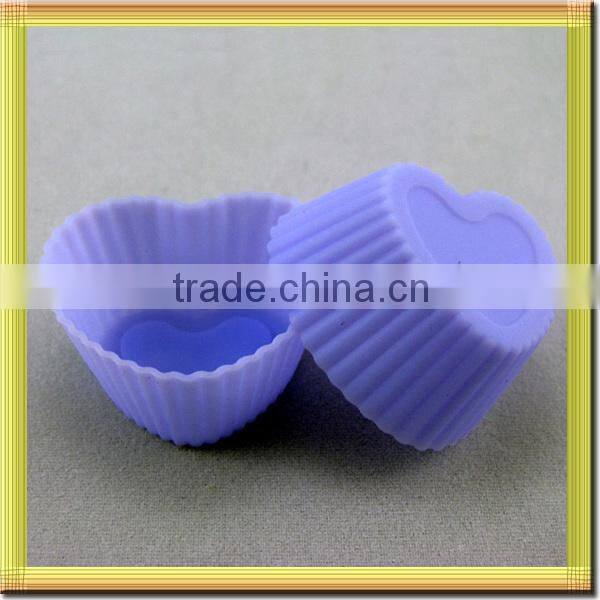 multi colors heart shape make cake silicone bakery mold