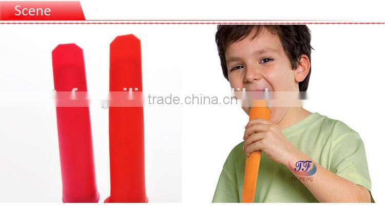 100% food grade user-friendly silicone popsicle mold with different colors