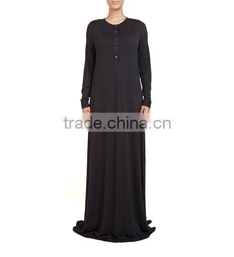 Kaftan Abaya ladies maxi dress Long sleeve black dress