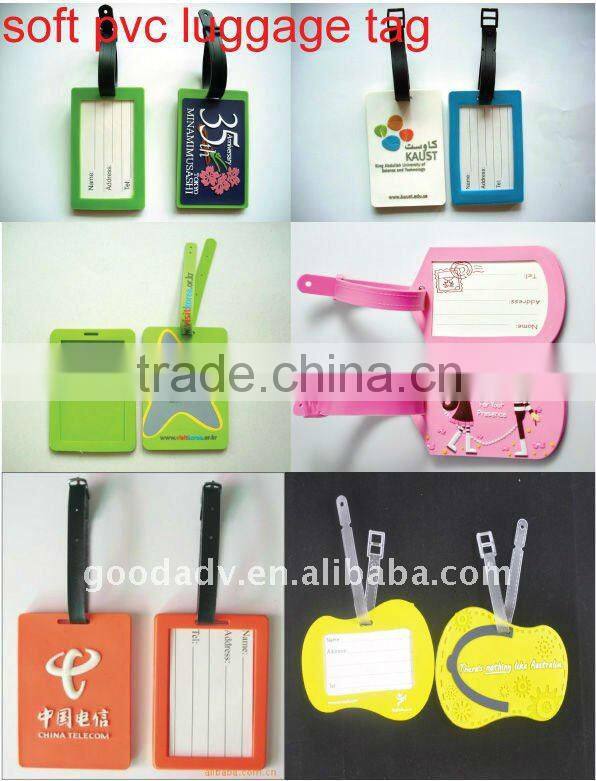 New arrival pvc baggage luggage tag for traveling