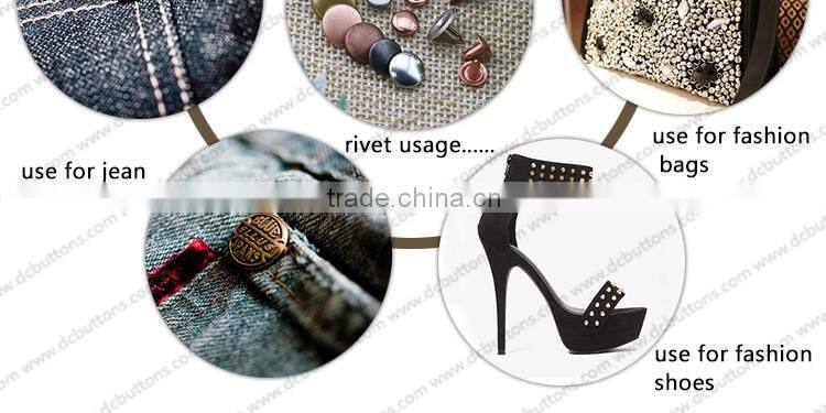 China factory fashion garment engrave logo jeans button rivet for denim