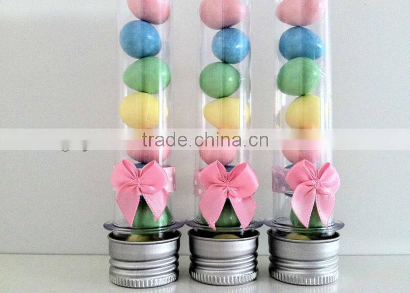 transparent test tube with screw cap /plastic test tube for sale