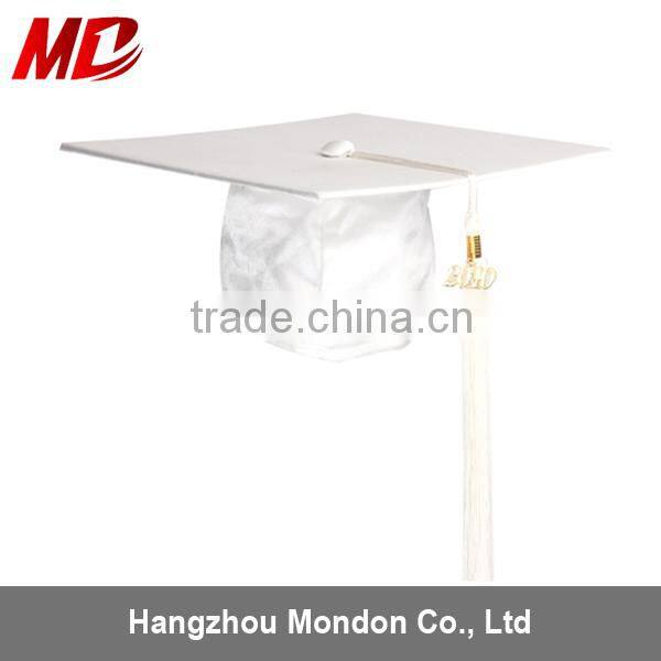 US/UK Shiny White Preschool Graduation Caps and Gowns