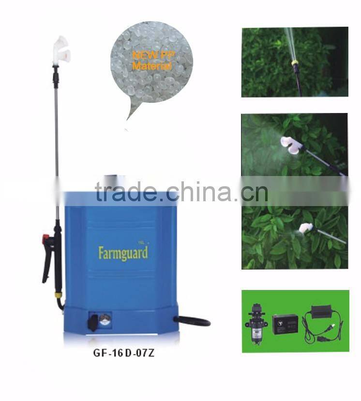 High efficacy 16L Knapsack Plastic Electrcity battery weed sprayer