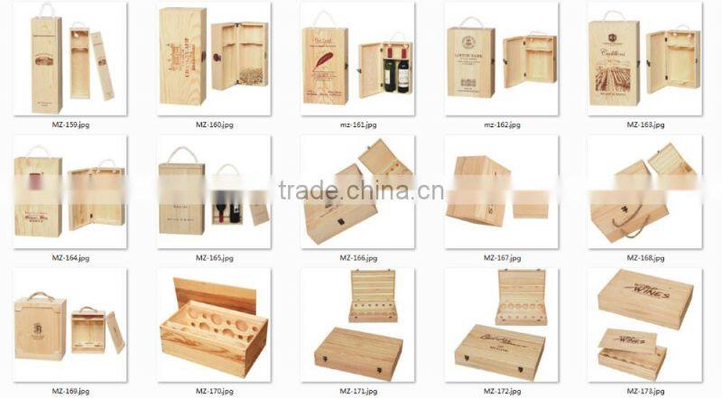 High quality empty wooden wine gift boxes