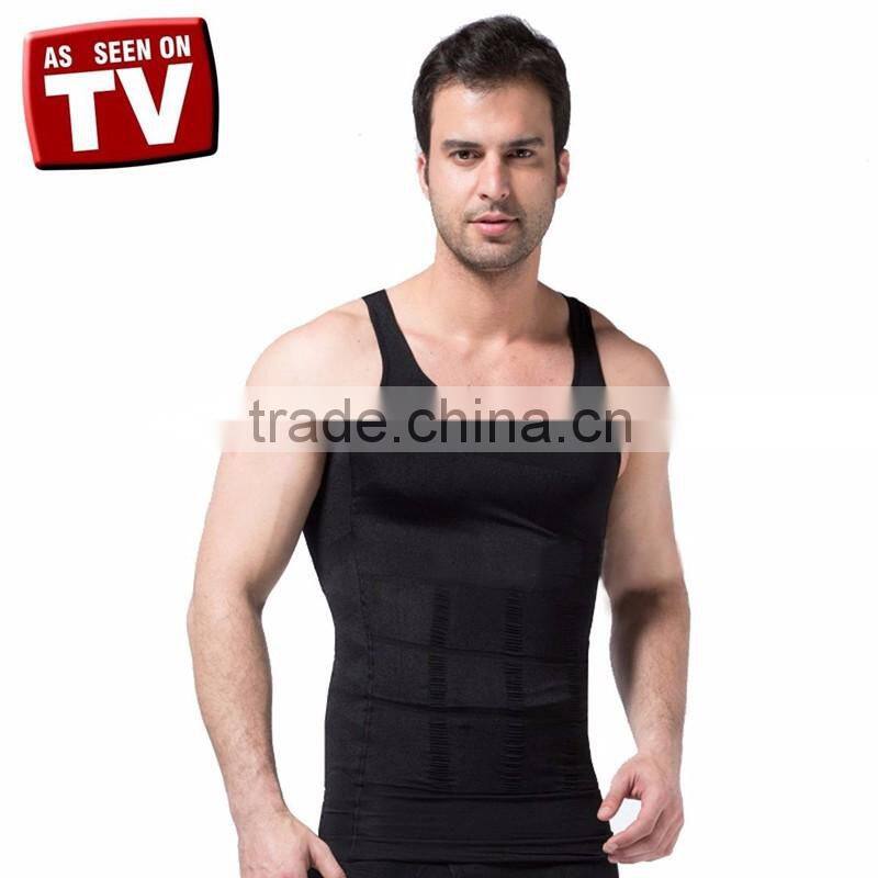 Wholesale Slimming Tummy Men Body Shaper Vest ,Belly Waist Shirt Underwear shapewear