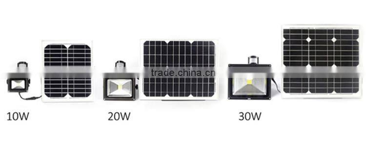 High Brightness PIR motion sensor 10w outdoor led solar flood light