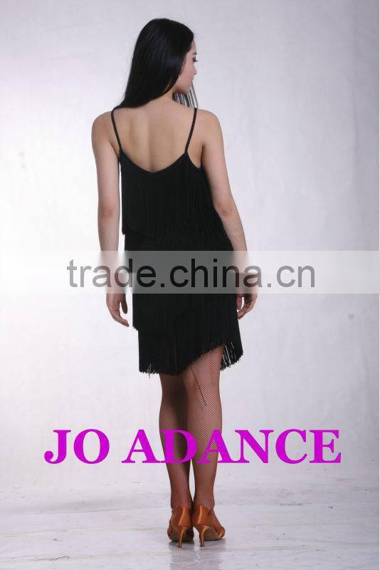 Latin dance dress dance competition dress latin dance costumes Latin fringed skirt Tights