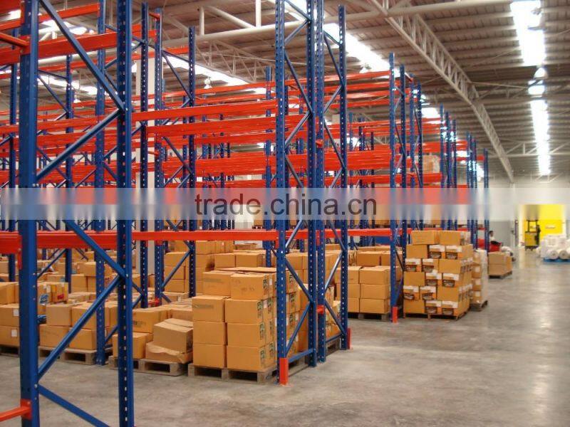 Warehouse storage pallet racking