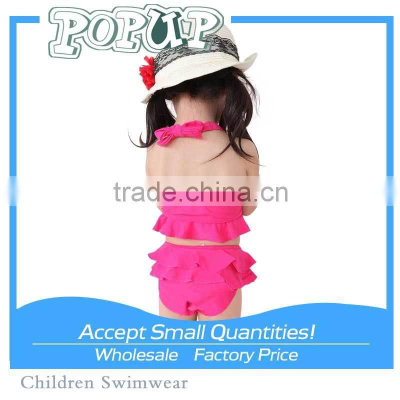 micro bikini cute Rose red Children's swimwear
