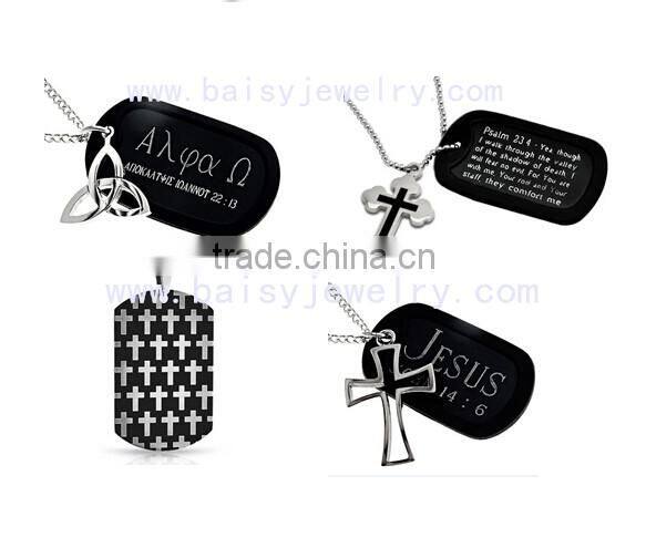 latest fashion top quality stainless steel cross diamond pendant jewelry