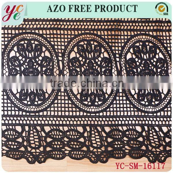 Beautiful chemical lace embroidery hand embroidery net fabric for wedding dress