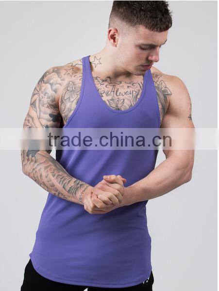Custom bodybuilding gym tank top muscle fit tank top mens cotton tank top