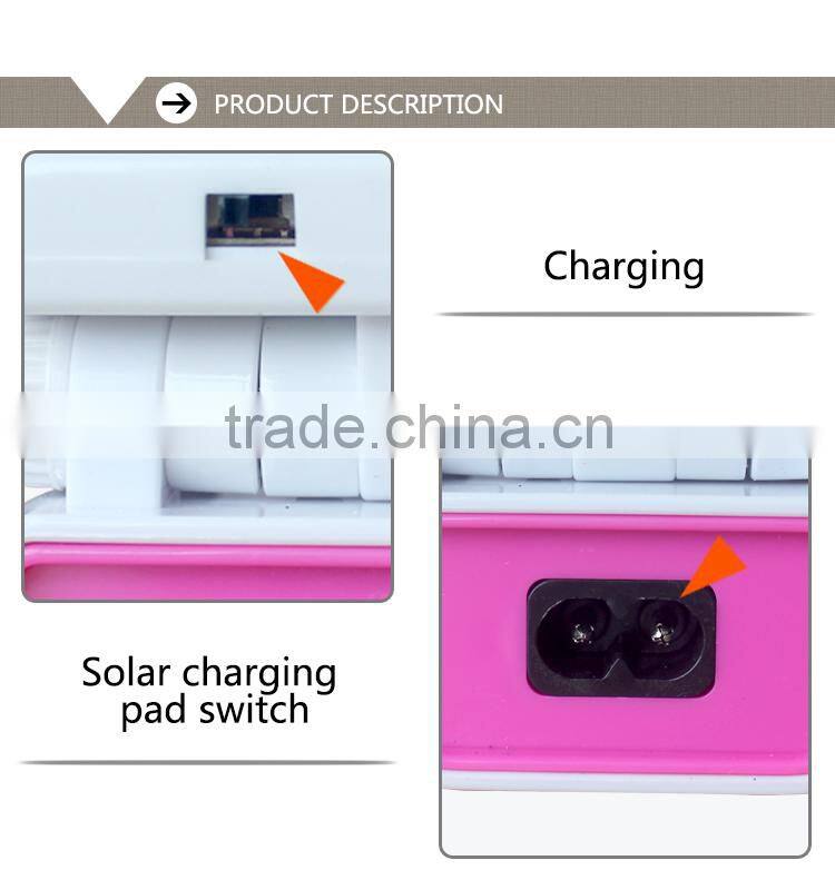 4 colors solar led rechargeable powered light lamp table lamp