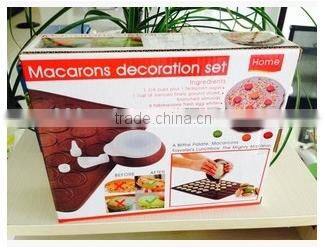 Silicone macaron cake decorating molds set