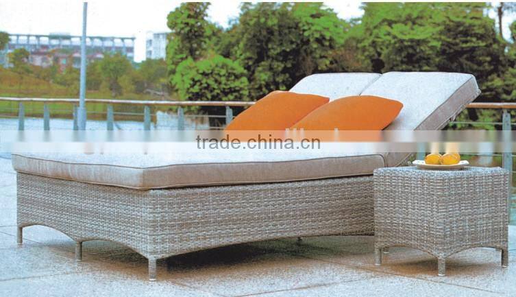 2014 New Design Modern Round Rattan Waterproof Bed /balcony/outdoor/living room