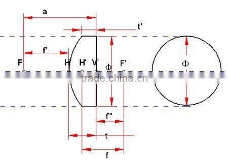 CaF2 Spherical Plano convex optical lens