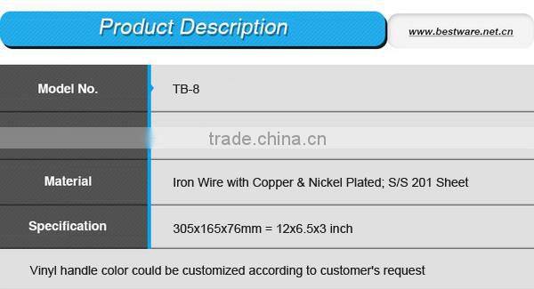 Popular Nickel Plated Taco Shell Frying Basket with Removable Inserts