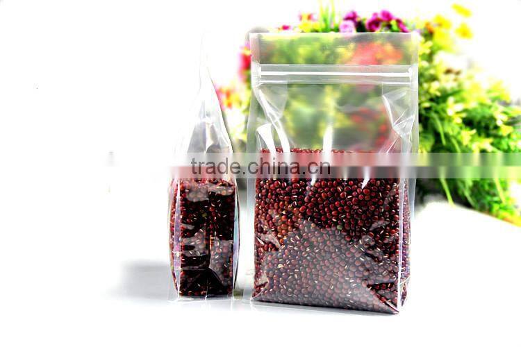 Clear stand up side gusset bottom bag