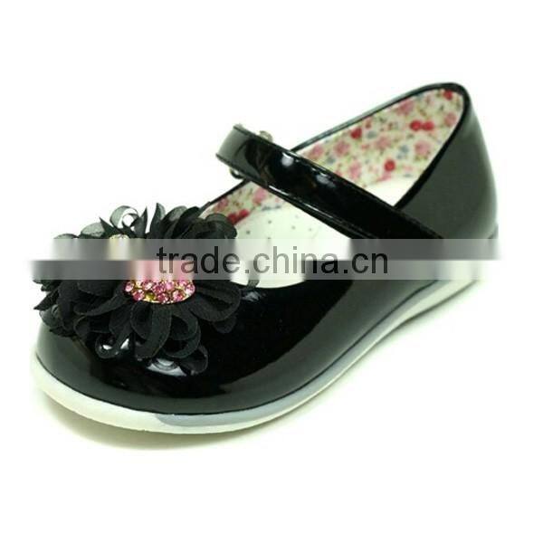 Choozii Black Baby Kids Party Shoes with Lace Flower