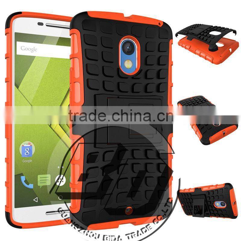 For Motorola Moto X Play heavy duty armor kickstand TPU+PC 2 in 1 case for Motorola Moto X Play hard case fast delivery