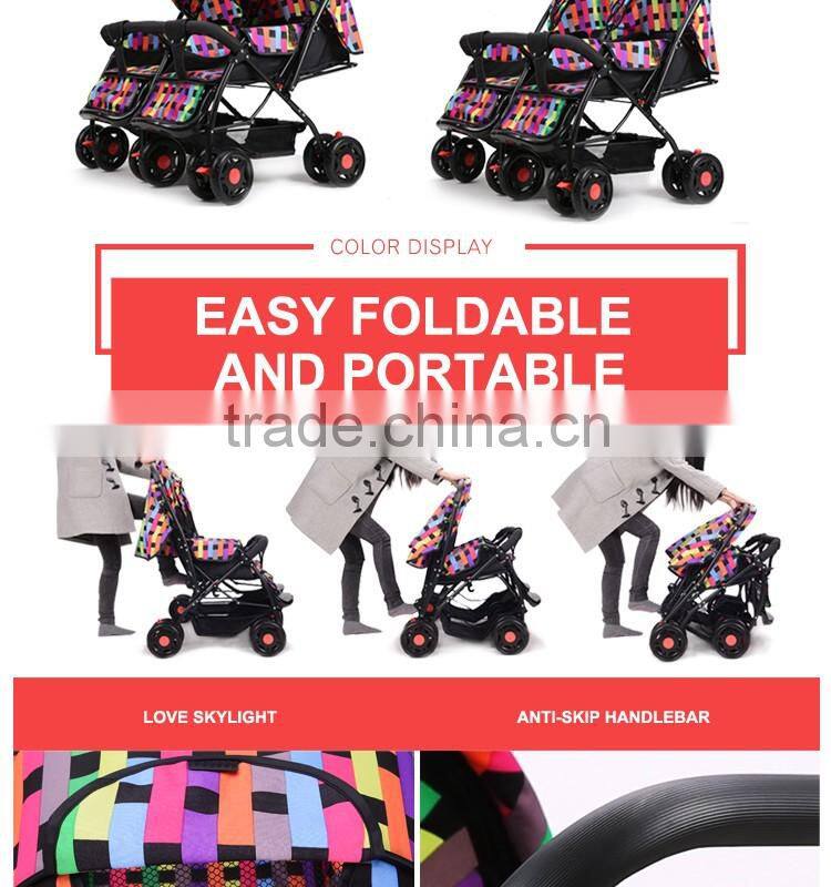 Polyester Material and Good Baby Stroller Type Best Double Prams
