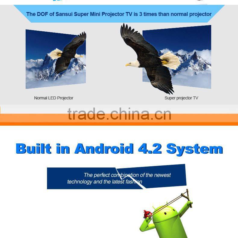 Top quality mini data show projector display ratio 1.2:1(2M for 76"), Use for Business, Education, Home projector